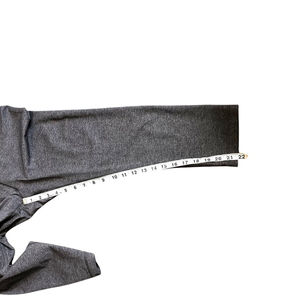Lululemon Wunder Under Crop (Hi-Rise) *Luxtreme 21" Heathered Black- Size 10 - Picture 13 of 13
